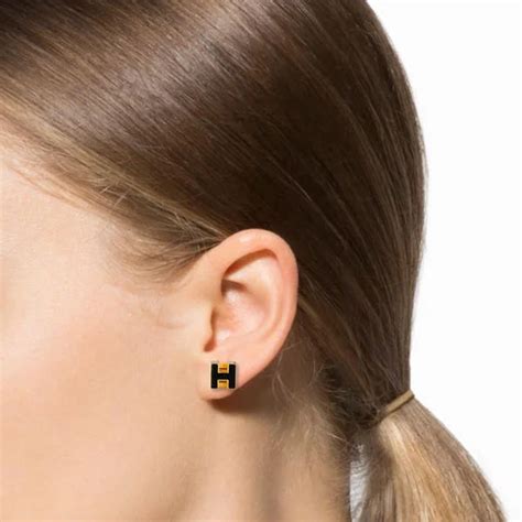 pop h earrings hermes|hermes gold mini pop h earrings.